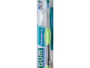 Gum Technique+ Compact Soft Οδοντόβουρτσα με Θήκη Προστασίας (491) – Πράσινο