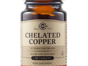 Solgar Chelated Copper 2,5mg Συμπλήρωμα Διατροφής Χαλκού για Σωστό Μεταβολισμού, Υγιές Ανοσοποιητικό Μαλλιά & Δέρμα 100tabs