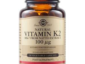 Solgar Vitamin Κ2 100μg Συμπλήρωμα Διατροφής Βιταμίνης Κ για την Καλή Λειτουργία του Αιμοποιητικού & των Οστών 50veg.caps