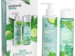 Medisei Panthenol Extra Promo Skin Essentials Kit with Face Cleansing Milk 3in1, 250ml & Detox Tonic Lotion 200ml