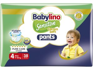 Babylino Sensitive Pants Cotton Soft Unisex No4 Maxi (7-13kg) 38 Τεμάχια