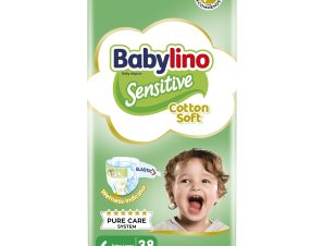 Babylino Sensitive Cotton Soft Value Pack Extra Large Νο6 (13-18kg) 38 Τεμάχια