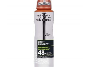 L’oreal Paris Men Expert Shirt Protect Spray Ανδρικό Αποσμητικό Spray 48ωρης Προστασίας Ενάντια στα Λευκά, Κίτρινα Σημάδια 150ml