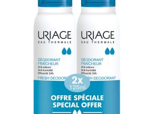 Uriage Πακέτο Προσφοράς Eau Thermale Fresh Deodorant Spray Αποσμητικό Spray Διπλής 24ωρης Δράσης Ενάντια στις Οσμές & την Εφίδρωση 2x125ml