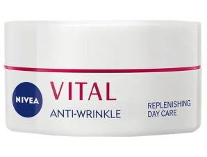 Nivea Vital Anti-Age Replenishing Day Cream Αντιρυτιδική Κρέμα Ημέρας για Ώριμη Επιδερμίδα με Ασβέστιο & Εκχύλισμα Μαργαριταριου 50ml