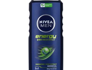 Nivea Men Energy Shower Gel Αφρόλουτρο για Σώμα, Πρόσωπο & Μαλλιά με Εκχύλισμα Μέντας 500ml