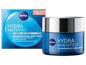 Nivea Hydra Skin Effect Night Regeneration Gel Cream Ενυδατική Κρέμα – Gel Προσώπου Νύχτας με Υαλουρονικό Οξύ 50ml