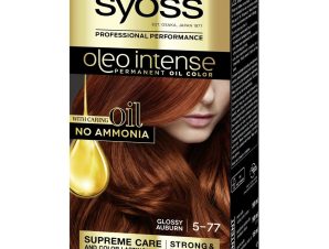 Syoss Oleo Intense Permanent Oil Hair Color Kit Επαγγελματική Μόνιμη Βαφή Μαλλιών για Εξαιρετική Κάλυψη & Έντονο Χρώμα που Διαρκεί, Χωρίς Αμμωνία 1 Τεμάχιο – 5-77 Καστανό Ανοιχτό Έντονο Χάλκινο