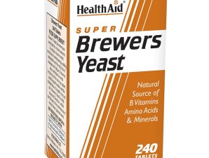 Health Aid Brewers Yeast Συμπλήρωμα Διατροφής με Φυσική Πηγή Βιταμινών Β & Αμινοξέων από Μαγιά Μπύρας για Υγιές Δέρμα & Μαλλιά 240tabs