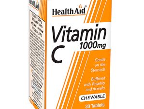 Health Aid Vitamin C 1000mg Συμπλήρωμα Διατροφής, Μασώμενο,  με Βιταμίνης C για Ενίσχυση του Ανοσοποιητικού 30 Chew.tabs
