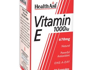 Health Aid Vitamin E 1000iu Συμπλήρωμα Διατροφής με Βιταμίνη Ε την Καλή Υγεία του Δέρματος & της Καρδιάς με Αντιοξειδωτικές Ιδιότητες 30caps