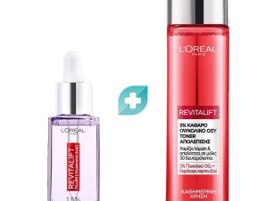 L’oreal Paris Πακέτο Προσφοράς Revitalift Filler Face Serum 30ml & Revitalift 5% Pure Glycolic Acid Peeling Toner 180ml