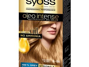 Syoss Oleo Intense Permanent Oil Hair Color Kit Επαγγελματική Μόνιμη Βαφή Μαλλιών για Εξαιρετική Κάλυψη & Έντονο Χρώμα που Διαρκεί, Χωρίς Αμμωνία 1 Τεμάχιο – 8-86 Ξανθό Ανοιχτό Μόκα