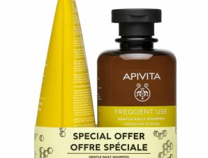 Apivita Promo Frequent Use Gentle Daily Shampoo 250ml & Gentle Daily Conditioner 150ml,Απαλό Σαμπουάν & Απαλή Μαλακτική Κρέμα Καθημερινής Χρήσης