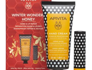 Apivita Promo Intensive Moisturizing Hand Cream 50ml & Lip Care Honey Lip Balm 4.4g