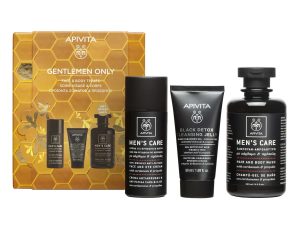 Apivita Promo Men’s Care Anti-Wrinkle Face & Eye Cream 50ml & Black Detox Cleansing Jelly 50ml & Δώρο Hair & Body Wash 250ml