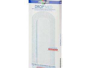 Master Aid Drop Med Woundpad with Antibacterial Substance 10.5x25cm Αυτοκόλλητες, Αντικολλητικές Γάζες Εμποτισμένες με Απολυμαντικό 3 Τεμάχια