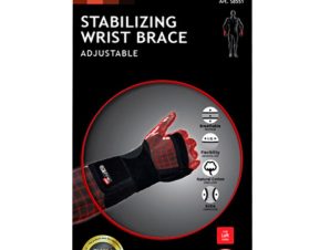 Dr. Frei Stabilizing Wrist Brace Adjustable Ρυθμιζόμενος Νάρθηκας Καρπού Μαύρο One Size 1 Τεμάχιο – Αριστερό