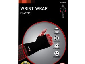 Dr. Frei Wrist Wrap Elastic Αμφιδέξιο Ελαστικό Περικάρπιο Καθημερινής Χρήσης Μαύρο 1 Τεμάχιο – X Large