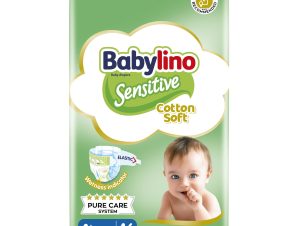 Babylino Sensitive Cotton Soft Value Pack Maxi Plus Νο4+ (10-15kg) Βρεφικές Πάνες 46 Τεμάχια