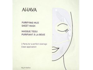 Ahava Purifying Mud Sheet Mask Μάσκα Προσώπου με Λάσπη για Κάθαρη & Απαλή Επιδερμίδα 1 Τεμάχιο