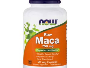 Now Foods Maca 750mg Raw Συμπλήρωμα Διατροφής, Βιολογική Maca για Ορμονική Ισορροπία, Αύξηση Λίμπιντο, Αντοχή 90veg.caps
